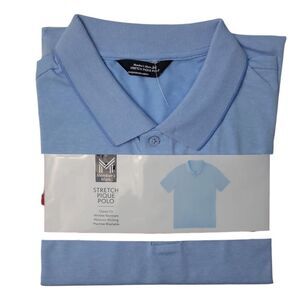 Member's Mark Men's Short Sleeve Stretch Pique Polo - Light Blue